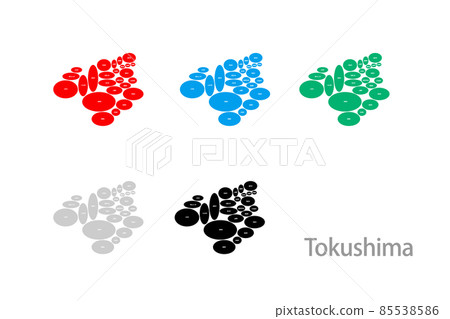 Deformed map with municipalities_Tokushima 06 Deformed map with municipalities_Tokushima 06 85538586