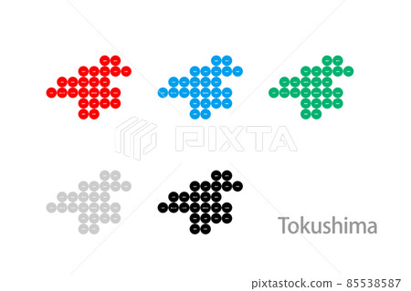 Deformed map with municipalities_Tokushima Prefecture 04 Deformed map with municipalities_Tokushima Prefecture 04 85538587