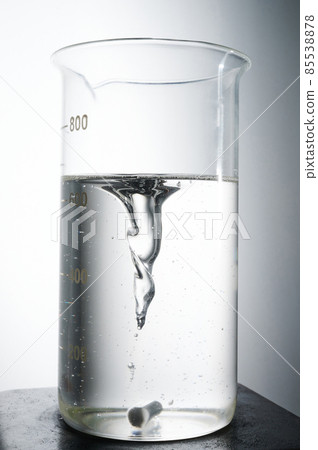 Laboratory flask with transparent liquid Laboratory flask with transparent liquid 85538878