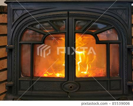 Fireplace wood stove flame 85539006