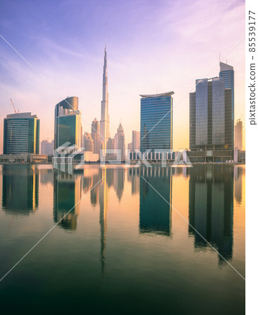 Cityscape of Dubai and panoramic view of Business bay, UAE Cityscape of Dubai and panoramic view of Business bay, UAE 85539177