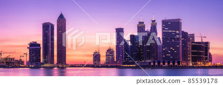 Cityscape of Dubai and panoramic view of Business bay, UAE Cityscape of Dubai and panoramic view of Business bay, UAE 85539178