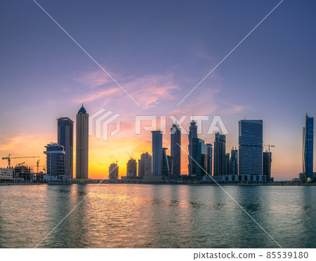 Cityscape of Dubai and panoramic view of Business bay, UAE Cityscape of Dubai and panoramic view of Business bay, UAE 85539180