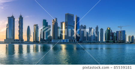 Cityscape of Dubai and panoramic view of Business bay, UAE Cityscape of Dubai and panoramic view of Business bay, UAE 85539181