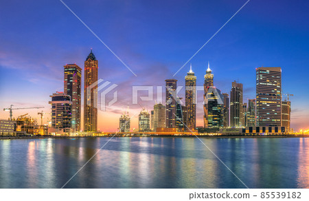 Cityscape of Dubai and panoramic view of Business bay, UAE Cityscape of Dubai and panoramic view of Business bay, UAE 85539182