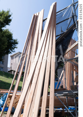 Site of wooden frame structure Site of wooden frame structure 85539205