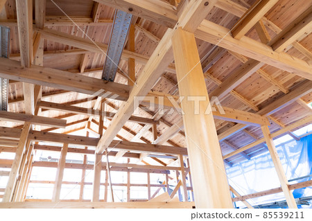 Site of wooden frame structure Site of wooden frame structure 85539211