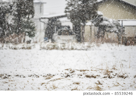 Scenery where snow is piled up Scenery where snow is piled up 85539246