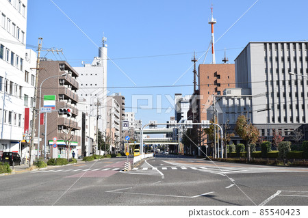 Cityscape in front of Higashi-Ote Station in Nagoya City 85540423