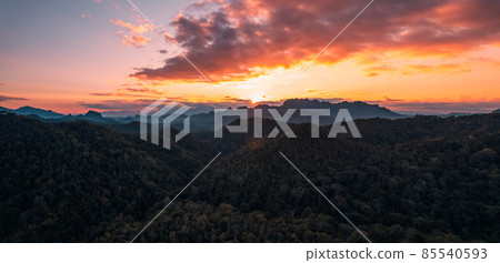 sunset scenery mountains and evening sky sunset scenery mountains and evening sky 85540593
