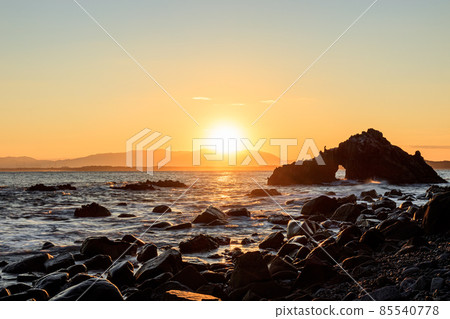 Shigajima first sunrise, Fukuoka City, Fukuoka Prefecture Shigajima first sunrise, Fukuoka City, Fukuoka Prefecture 85540778
