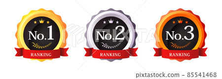 排名排名獎牌圖標插圖白色背景 85541468