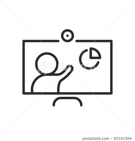 online meeting related line icon online meeting related line icon 85541564