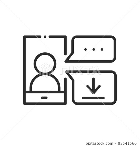 online meeting related line icon 85541566