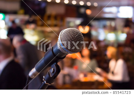 Microphone on stage. Microphone on stage. 85541723