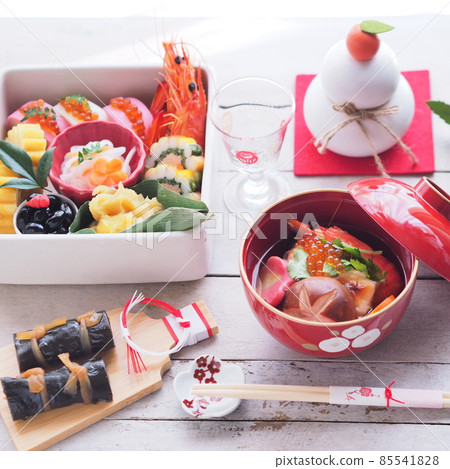 New Year's New Year dishes and ozoni ingredients New Year's New Year dishes and ozoni ingredients 85541828