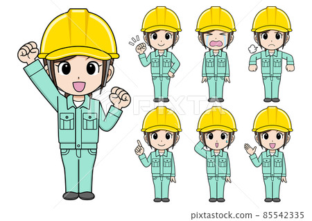 工人女工作服全身頭盔套裝 85542335