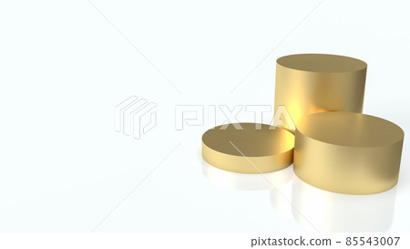 The gold podium  on white background  for presentation  or business concept 3d rendering 85543007
