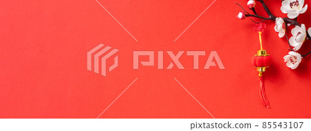 Chinese new year new year red envelope decoration background Chines new year background 85543107