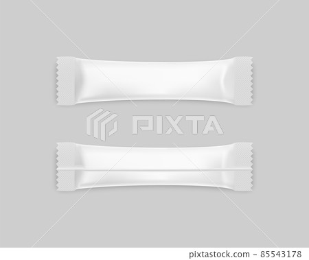 Sachet stick for sugar and spices front and back template mockup 85543178