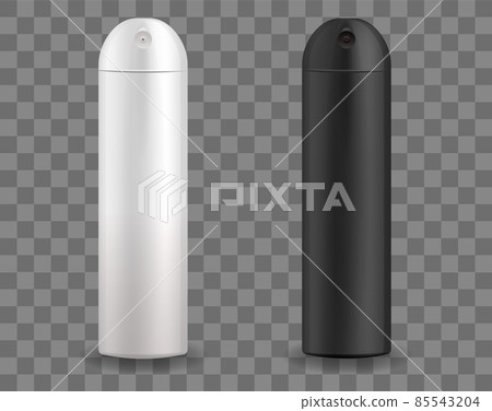 Black and white spray mockup template. 85543204