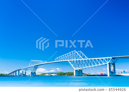 Tokyo Gate Bridge and Mt. Fuji (from Wakasu Seaside Park) 85544926