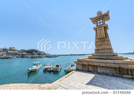 Fukuyama City, Hiroshima Prefecture Tomonoura Townscape and Nightlight 85546086