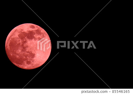 Full moon right space red moon 85546165