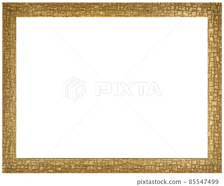 Old Vintage classic Golden Wooden mockup canvas frame 85547499