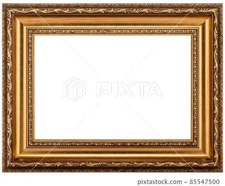 Old Vintage classic Golden Wooden mockup canvas frame 85547500
