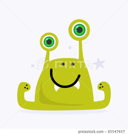 Funny Space Monster. Cute Alien, Planets, Rockets, UFOs. Isolated on a white background. Vector illustration. Funny Space Monster. Cute Alien, Planets, Rockets, UFOs. Isolated on a white background. Vector illustration. 85547657