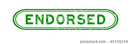 Grunge green endorsed word rubber seal stamp on white background Grunge green endorsed word rubber seal stamp on white background 85550259