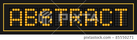 Orange color led in word abstract on black background Orange color led in word abstract on black background 85550271