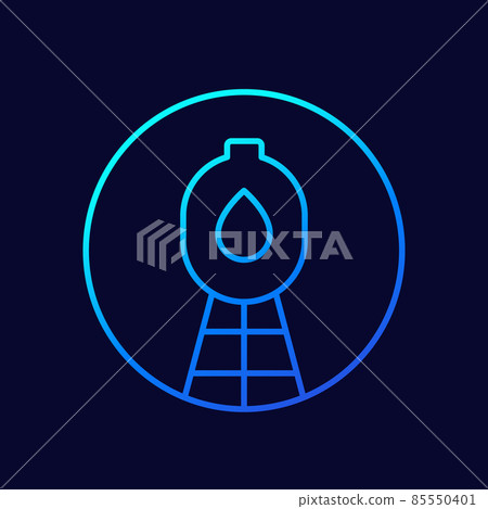 water tower line vector icon water tower line vector icon 85550401