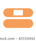 Medical patch plaster graphic icon of bandage 85550492