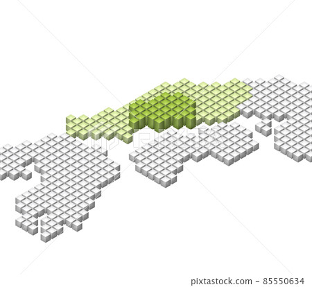 Cube Dot 3D 日本地圖 Chugoku Region Hiroshima 85550634