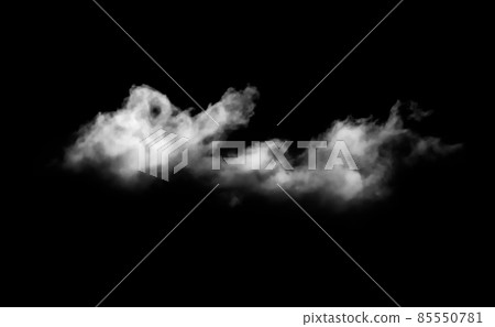 White Cloud Isolated on Black Background. White Cloud Isolated on Black Background. 85550781