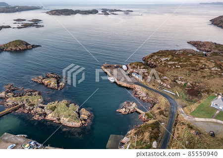 Aerial view of Kincasslagh in County Donegal - Ireland 85550940