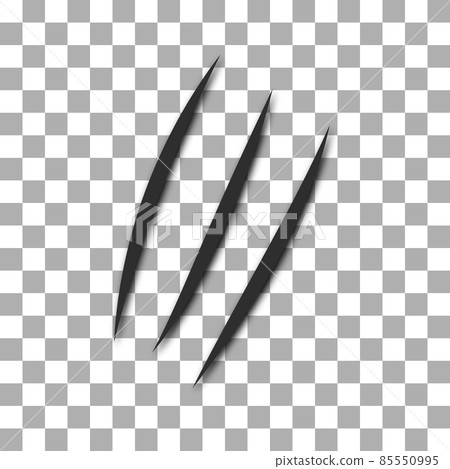 Claws scratches icon isolated on transparency background. Several forms nicks of wild animals. Claws scratches icon isolated on transparency background. Several forms nicks of wild animals. 85550995