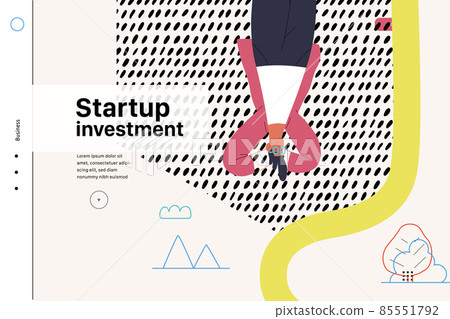 Startup illustration, website landing template. Concept of building new business Startup illustration, website landing template. Concept of building new business 85551792