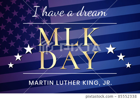 Martin Luther King Jr. day banner template. MLK day design for greeting card, banner or flyer. Vector illustration for USA national holiday 85552338