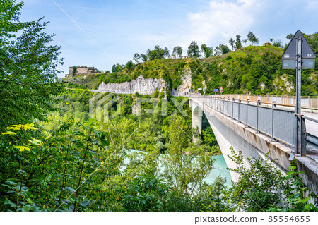 Pinzano Bridge over Tagliamento River 85554655