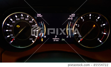 The modern dashboard. The Luxury car interior The modern dashboard. The Luxury car interior 85554722