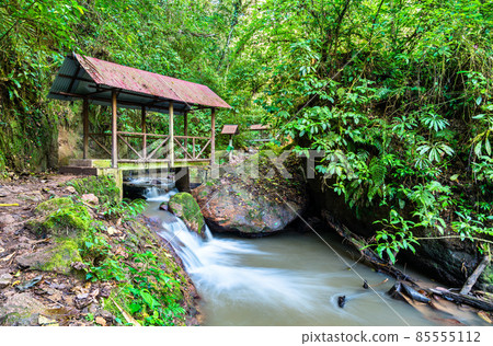 El Tirol waterfall in the jungle of Chanchamayo in Peru 85555112