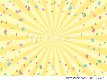 Background material for effect lines and confetti (yellow) Background material for effect lines and confetti (yellow) 85555374