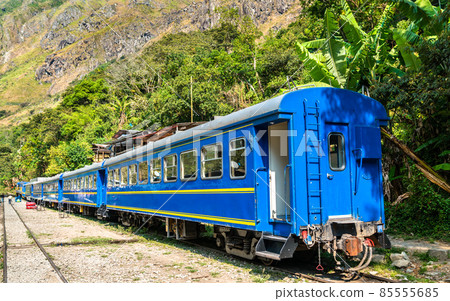 Train to Machu Picchu at Hidroelectrica station in Peru 85555685