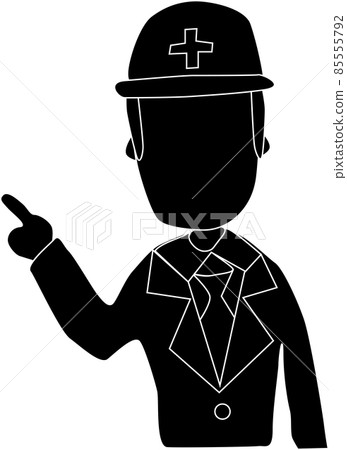 Silhouette material of workers at construction site Silhouette material of workers at construction site 85555792