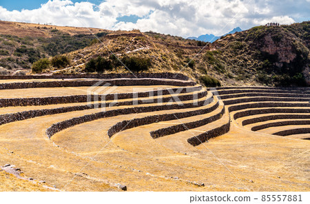 Agricultural terraces at Moray in Peru 85557881