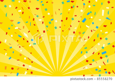 Yellow sunburst confetti colorful bottom 85558270
