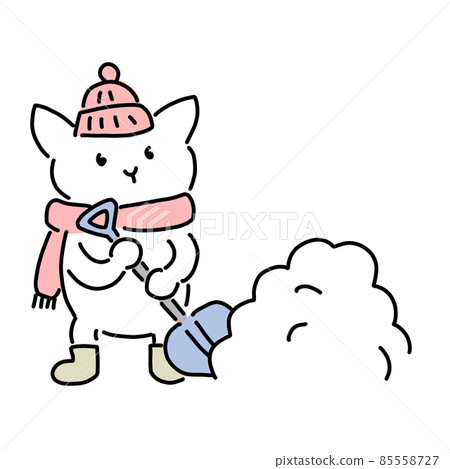 一隻貓鏟鏟雪 一隻貓鏟鏟雪 85558727